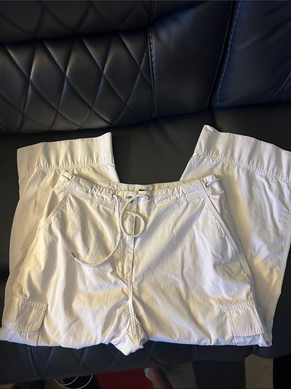 Ralph Lauren white cargo crop pants🤍🤍